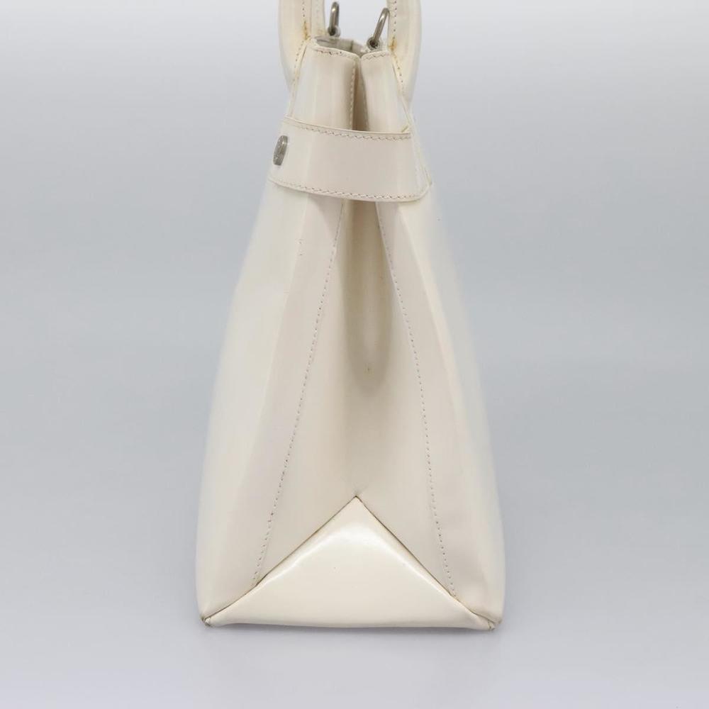 GUCCI Hand Bag Enamel 2way White Auth 108277 - Picture 4 of 16